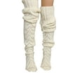 thumbnail image 2 of Women Cable Knit Extra Long Boot Socks Over Knee Thigh Stocking Leg Warmers, 2 of 8