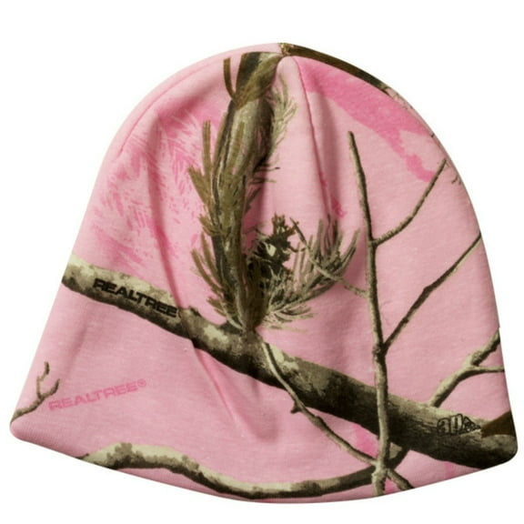 Realtree mens Licensed Camo Knit Hunting Beanie Pink Camo