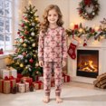 thumbnail image 2 of sdbrld Kids Girl Christmas Pajamas Set Shirts and Pants Jammies Xmas Matching Pjs Outfits Sizes 5-6 Years, 2 of 9