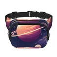 thumbnail image 1 of Balery Planet Pastel Galaxy Mochila Cinturón para Mujeres y Hombres, Bolsa de Cintura Impermeable de Doble Capa con Correa, 1 of 9