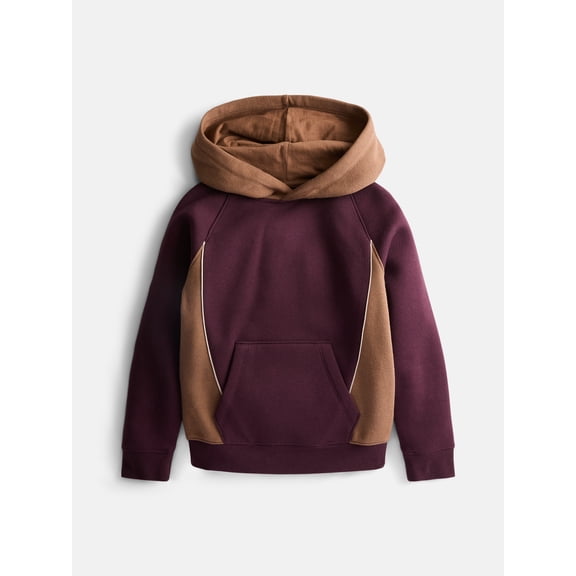 Athletic Works Boys' Colorblocked Fleece Pullover Hoodie, Sizes 4-18