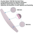 thumbnail image 3 of Nail Files (100 pcs), 100/180 Grit Nail File Emery Board Bulk for Acrylic Nails and Natural Nails, Limas for Unas Acrilicas Professional Pack Files for Double Sided Nail Gel Curved Decorated Gray, 3 of 5
