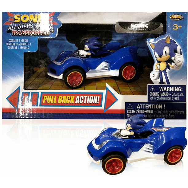 Sonic The Hedgehog Racing Pull Back Race Action Car Figure Gift Toy ...