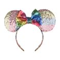 thumbnail image 1 of A Miaow Diadema con orejas de ratón, color negro, con purpurina, para adultos y mujeres, con diseño de mariposa, para fiestas de cumpleaños, vacaciones, parques, suministros para fotos, 1 of 5