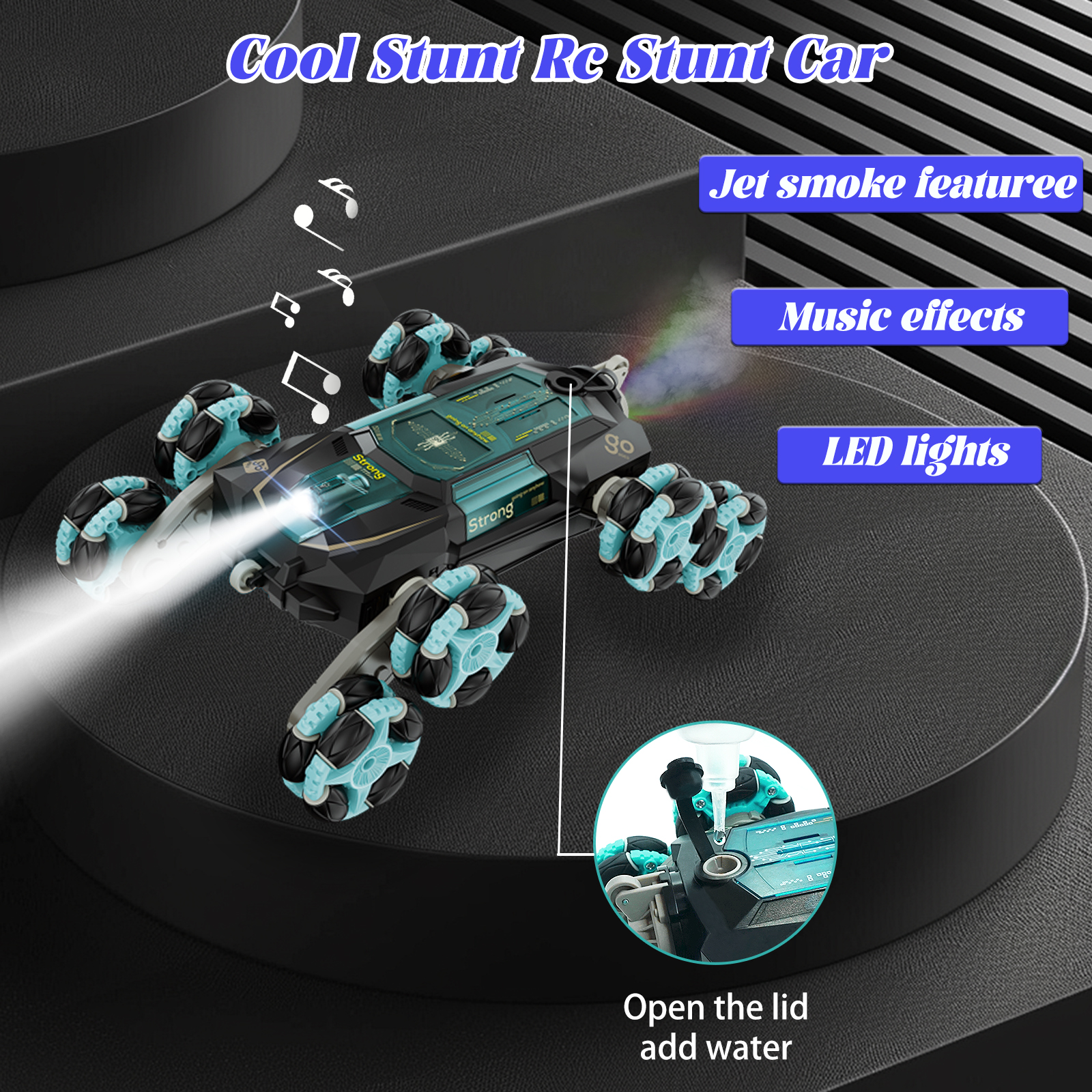 OneAndes 8WD Gesture Sensing Stunt Rc Cars, Toys for Age 8-13 Hand Remote Control Climbing Car, Toy for Kids 9 10 11 12 Year Old Christmas Birthday Coolest Best Gift Ideas for Boys (Black)