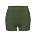 thumbnail image 2 of A2Y Women's Basic Solid Premium Cotton High Rise Bike Shorts Dark Olive 4XL, 2 of 5