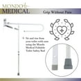 thumbnail image 3 of Mondo Medical Bathroom Toilet Grab Bar - White Foldable Toilet Support Aid Rail, 3 of 7