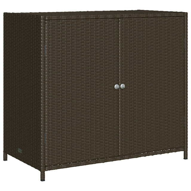 vidaXL Armoire de Rangement Patio Boîte Organisateur d'Outils de Jardin Extérieur en Rotin Poly