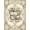 Ivory Beige Pink, Pattern 6, variant on Design&I 9'x12' Washable Area Rug Snake Serpent Gothic Romantic Blooming Roses Watercolor Print for Dining Room, Basement, Large Office, Snag-Free