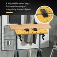 thumbnail image 4 of Adjustable Height Workbench – Portable Work Table with Clamps & Tool Storage | Steel Frame, Natural Wood & Black Finish, 220lb Capacity for Garage, Workshop & DIY Projects, 4 of 7