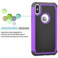 thumbnail image 4 of Case Cover for Apple iPhone XR / XS Max / XS / X / 10 / X Editon. Njjex [Shock Absorption] Drop Protection Hybrid Dual Layer Armor Defender Protective Case Cover - Purple, 4 of 4