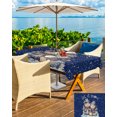 thumbnail image 5 of Fsddascl Navy Blue Snowman Christmas Outdoor Tablecloth - 60x120 Inch Rectangle Dining Table Cover, Watercolor Xmas Snowflake Waterproof Outdoor Table Cloth with Umbrella Hole & Zipper for Patio, 5 of 7