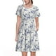 thumbnail image 1 of Fotbe Indigo Tie Dye Vestido Largo de Moda para Mujer, Vestido Tipo Camiseta con Manga Corta y Estilo Casual a Rayas y Bloques de Color, 1 of 6