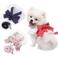 thumbnail image 2 of Clearance Sale Dog Bowknot Harness Set Cute Kitten Harness and Leash Set for Small Medium Dogs Cat Chihuahua Lace Print Fashion Party Vest, 2 of 6