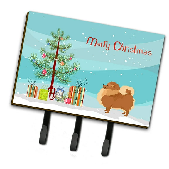 Pomeranian Christmas Tree Leash or Key Holder