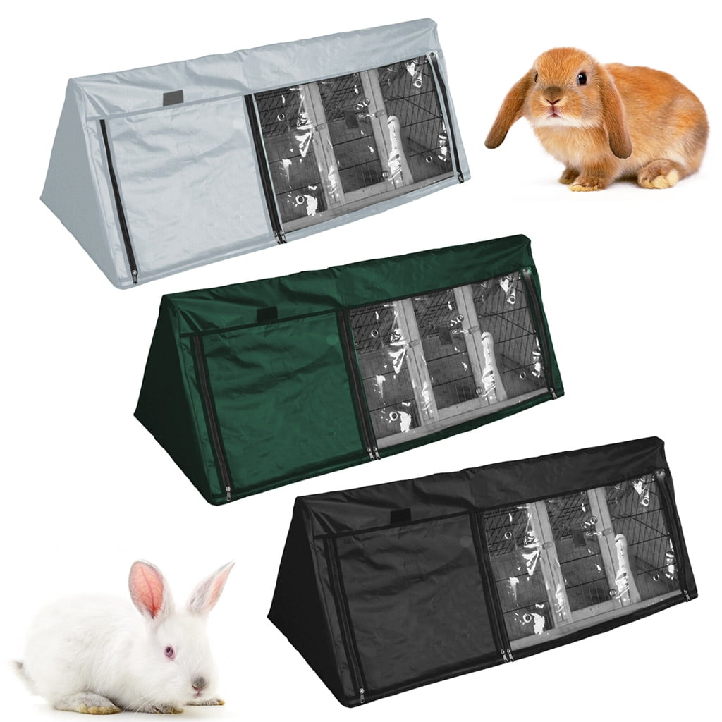 Zeiwohndc Rabbit Hutch Cover for Triangle Hutches Pet Cage Covers for Cold Weather