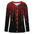 thumbnail image 5 of VEKDONE Cardigan Femme Manches Longues Découpé Couleur Unie Veste Décontractée Rouge TTG, 5 of 5