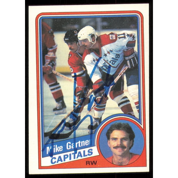Mike Gartner Autographed 1984-85 Topps Card #143 Washington Capitals SKU #255022