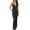 Black, variant on WIZUTIZ Sundresses for Women Casual Slimming Strappy Cutout Tassel Solid Peplum Dress Sleeveless V-Neck Beach Dress for Women's Maxi Dress Wrinkle-Free Party Dress Brown