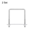 thumbnail image 3 of Unique Bargains Square U-Bolts 2 Sets 87mm Inner Width 110mm Length M8 304 Stainless Steel U Clamp Bolt, 3 of 5