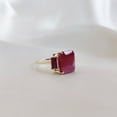 thumbnail image 4 of 14K Solid Yellow Gold Natural Ruby Statement Ring, July Birthstone, 4 of 9