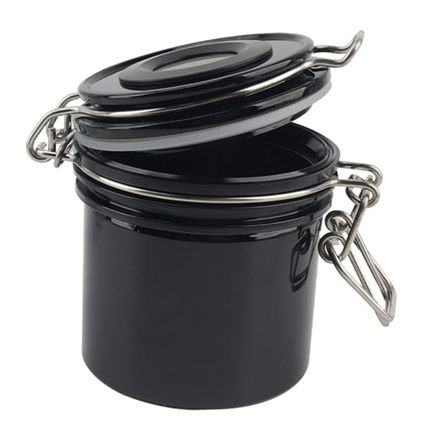 Tanque de almacenamiento de pegamento para pestañas, herramienta de extensión de pestañas, recipiente hermético sellado de 200 ml, para maquillaje de Negro