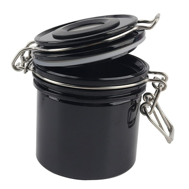 Tanque de almacenamiento de pegamento para pestañas, sello para extensiones de pestañas, recipiente a prueba de fugas, suministros para injertos de Negro