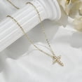 thumbnail image 4 of Turandoss 14K Gold Plated Dainty Diamond Cross Pendant Necklace for Women Faith Jewelry Trendy Personalizedt First Communion Christian Religious Gifts for Women Her Girls, 4 of 7
