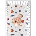 thumbnail image 6 of Sweet Jojo Designs Space Galaxy Multicolor Fitted Crib Sheet, 6 of 6