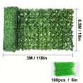 thumbnail image 3 of Hiziwimi 118x19 in Artifical Ivy Privacy Fence Screen,  Faux Ivy Vine Leaf Grass Wall, Artificial Hedges Greenery Backdrop Wall for Balcony Indoor Outdoor Garden Fence Decor, 3 of 7