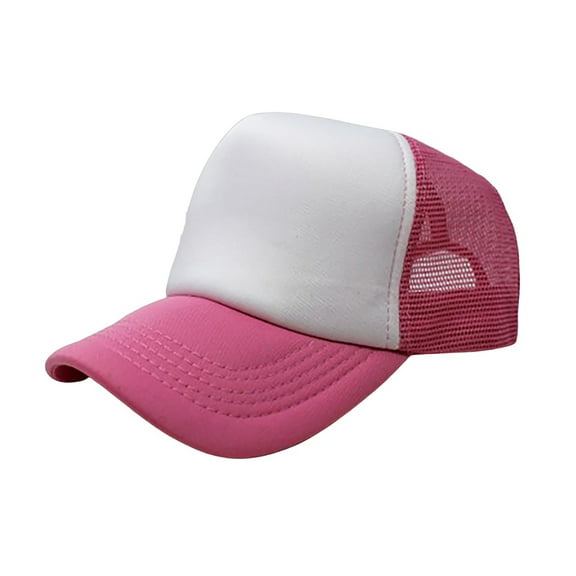 Qraftsy Trucker Hat Adjustable Cap (White & Pink)