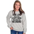 thumbnail image 5 of True Love Quote Cute Valentines Day Women Crewneck Sweatshirt Brisco Brands S, 5 of 6