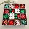 thumbnail image 2 of 46PCS Red Green Gold Christmas Ball Hanging Ornaments Festive Holiday Party Decorations Elegant Tree Pendants for Seasonal Celebrations Christmas Ornaments, 2 of 7