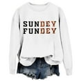 thumbnail image 5 of Sundey Fundey Football Sweatshirts for Women 2025 Long Sleeve Crewneck Football Season Sweatshirt Pullover Tops, 5 of 6