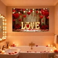 thumbnail image 4 of Gallickan Wall Tapestry, 71 x 45 Inch Valentine's Day Wall Decor, Wall Art with Love Theme, Room Covering for Home, Apartment Seasonal Decoration, D, 4 of 6
