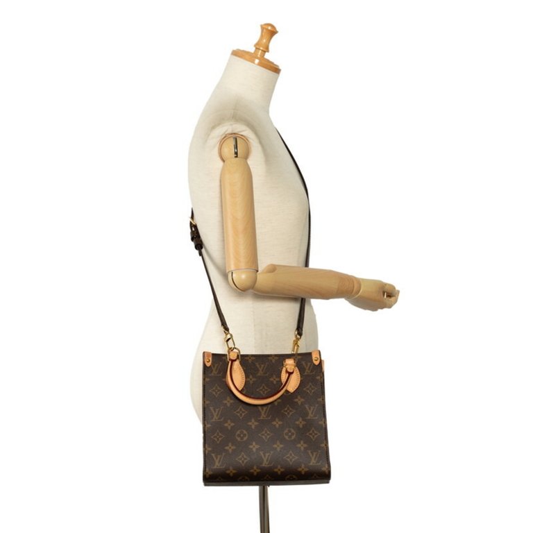 Pre-Owned Louis Vuitton Monogram Sac Plat BB Handbag Shoulder Bag 