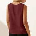 thumbnail image 4 of Roncen Womens Cotton Linen Suit Vest Summer Casual Sleeveless Button Down Tank Tops Fashion Work Waistcoat, 4 of 6