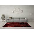 thumbnail image 3 of Ahgly Company Indoor Round Patchwork Red Transitional Area Rugs, 4' Round, 3 of 4
