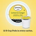 thumbnail image 2 of Twinings Tea K-Cups, Lemon & Ginger Tea - Wellness Tea, Naturally Caffeine-Free Herbal Tea K-Cups For Keurig, 12 Count - Pack of 2, 2 of 5