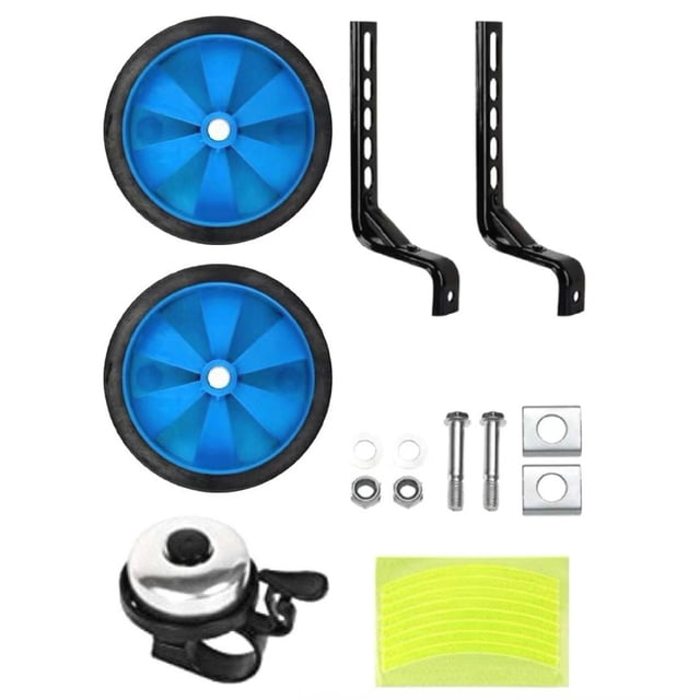Lipstore Child Bike Training Wheels 12" 14" 16" 18" 20" Children s Rear Wheels Blue