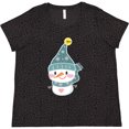thumbnail image 3 of Inktastic Cute Christmas Snowman in Blue Hat and Scarf Women's Plus Size T-Shirt, 3 of 5