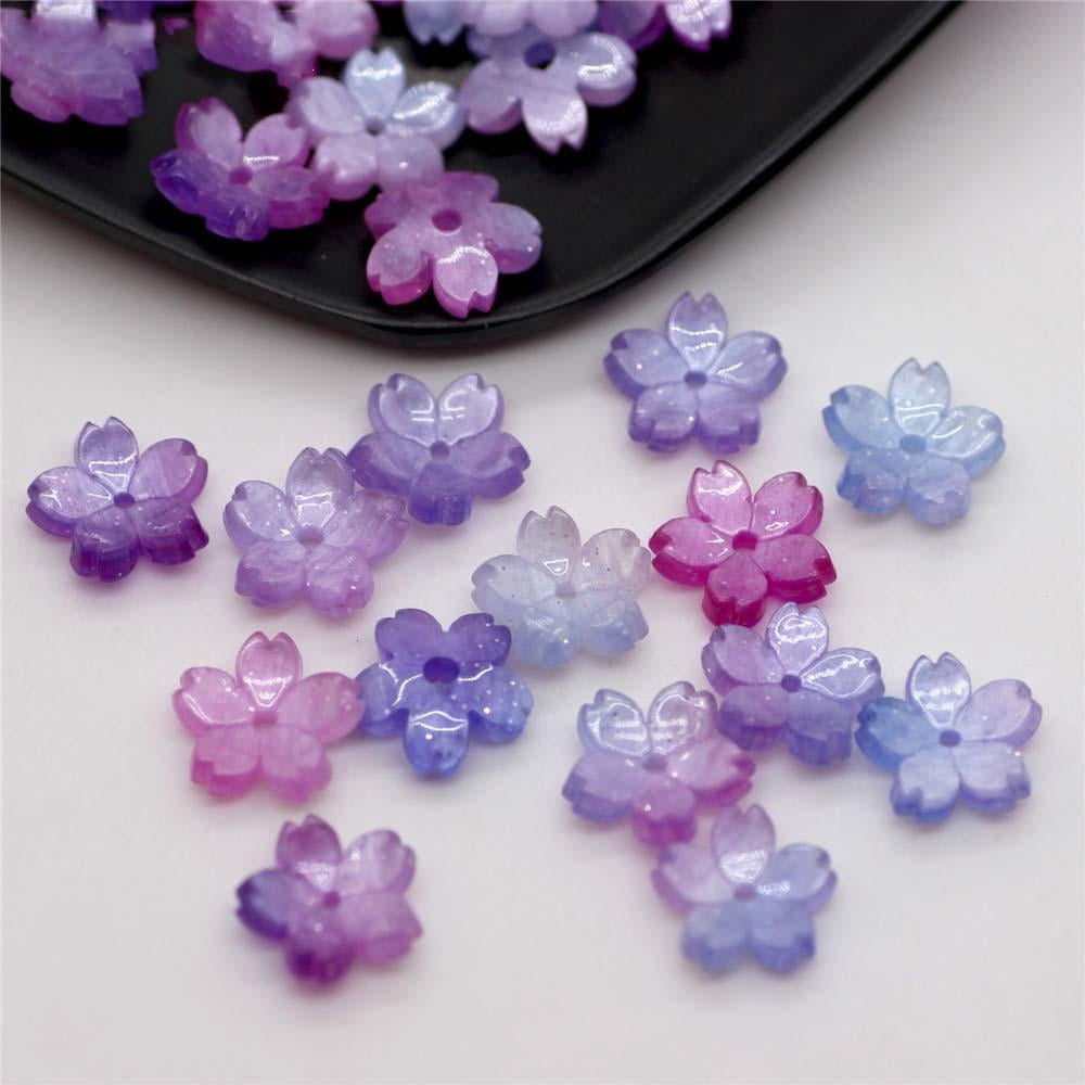 5ZB10mm Acetic Acid Stereoscopic Cherry Blossom Slice Starry