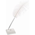 thumbnail image 1 of CZCPP-Autruche Plume Stylo avec Support pour Stylo Mariage Bridal Autruche Stylos à Bille pour Décoration de Table de Mariage Fiançailles (Blanc), 1 of 4
