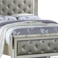 thumbnail image 2 of Benzara Reva Upholstered Faux Leather & Wood Queen Size Bed in Gray, 2 of 5