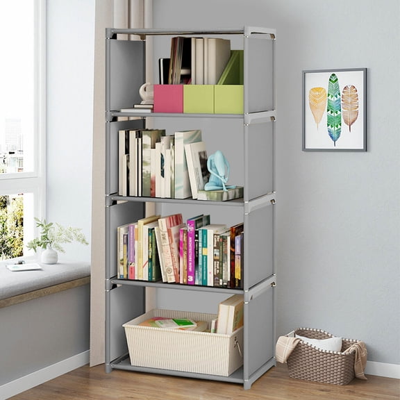 Bookcase Bookshelf Clothes Storage Shelves Shelving Cabinet Display Rack 4 Tier