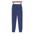 thumbnail image 7 of CIENVNSTG Unisex Hoodies Tracksuit Solid Color Drawstring Sweatsuit Sweatshirt and Sweatpant for Women Men 2 Piece Sets Pullover Sweater Navy XL, 7 of 7