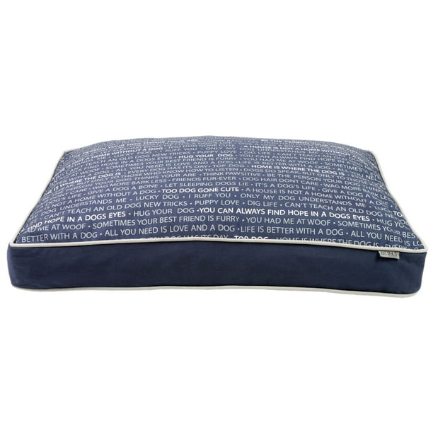 Precious Tails Orthopedic Memory Foam Canvas Conversational Pillow Pet Dog Bed Walmart Com Walmart Com