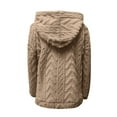 thumbnail image 4 of Hoodies for Women Hoodie 2024 Winter Solid Fuzzy Lined Long Sleeve Hoodies Flannel Thermal Pullover Tops With Pockets Hemlock, 4 of 6