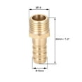 thumbnail image 2 of Brass Fitting Connector Metric M14x1.5 Male to Barb Hose ID 10mm 2 pcs, 2 of 3