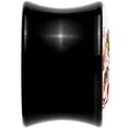 thumbnail image 4 of Body Candy 9/16 Strawberry Cow Black Acrylic Saddle Plug Set of 2pc, 4 of 4